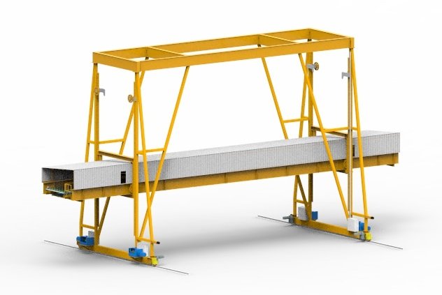 Production Handling System with Roller Conveyor