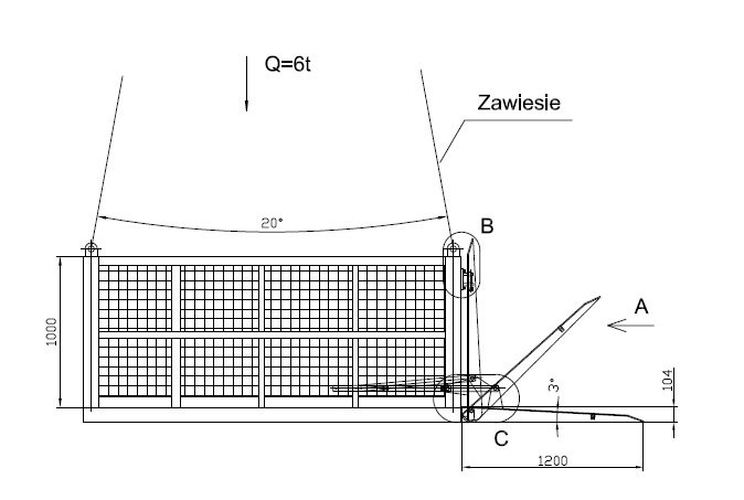 Kosz do transportu materiałów budowlanych