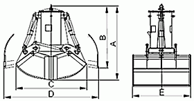 Czerpak elektrohydrauliczny dwułupinowy C2-1,1