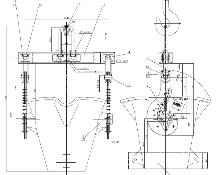 Special Spreader Beam for Ladle Transport