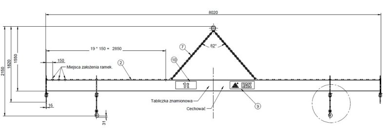 Trawersa specjalna z regulowanym rozstawem