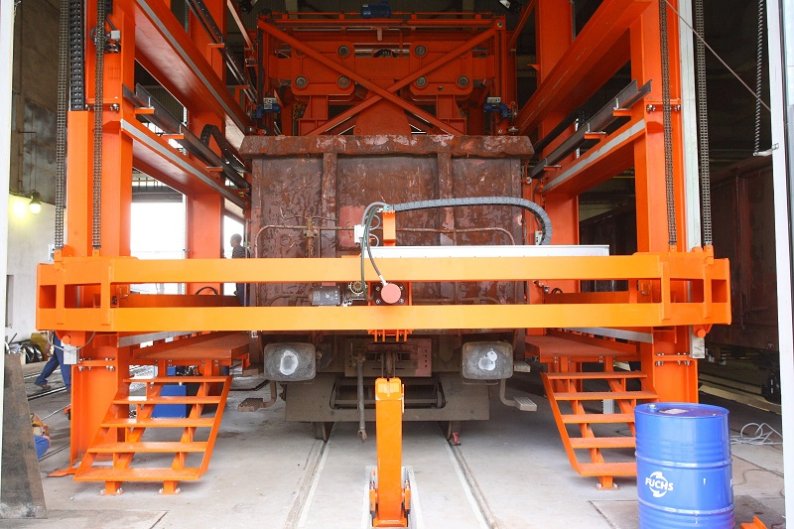 Realizacja - system hydraulicznego prostowania wagonów węglarek