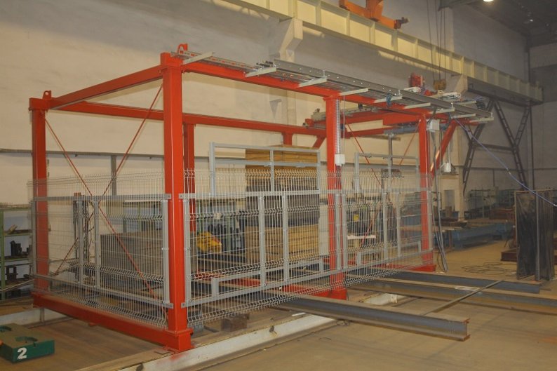 Realizacja - podajnik automatyczny do sztalpowania skrzyń