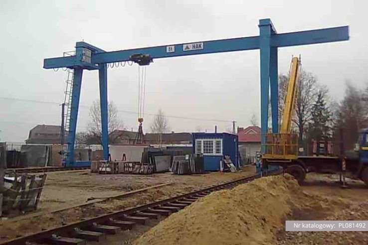 Gantry crane Q = 8,0 t, L = 5,5 + 16 + 5,5 m