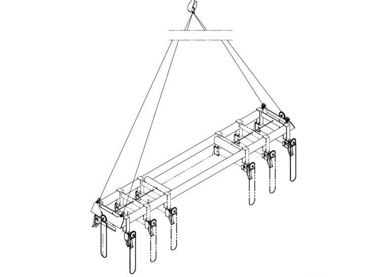 Container transport beam