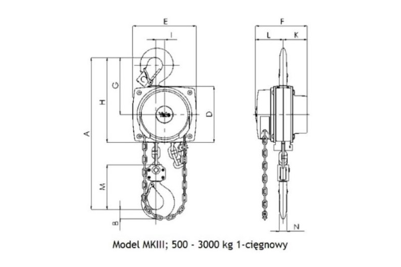 Wciągnik łańcuchowy ręczny 360 MK III