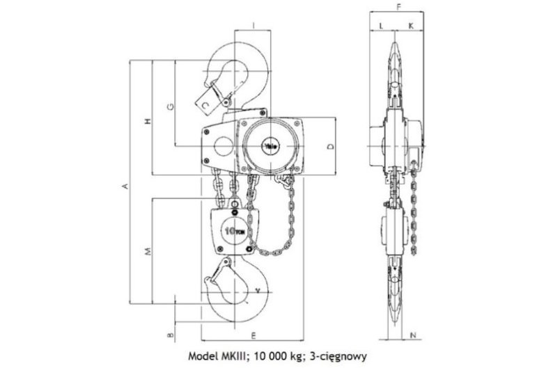 Wciągnik łańcuchowy ręczny 360 MK III