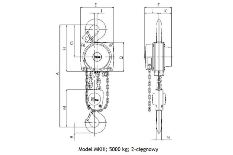 Wciągnik łańcuchowy ręczny 360 MK III