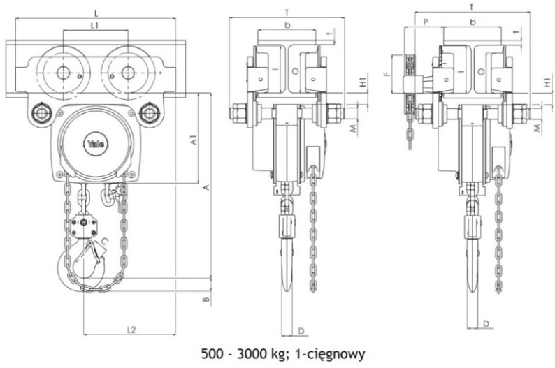 Wciągnik łańcuchowy ręczny 360 MK III [niska zabudowa/wózek mechaniczny]