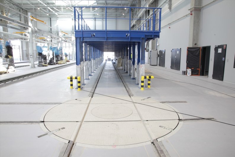 System suwnic w zajezdni tramwajowej