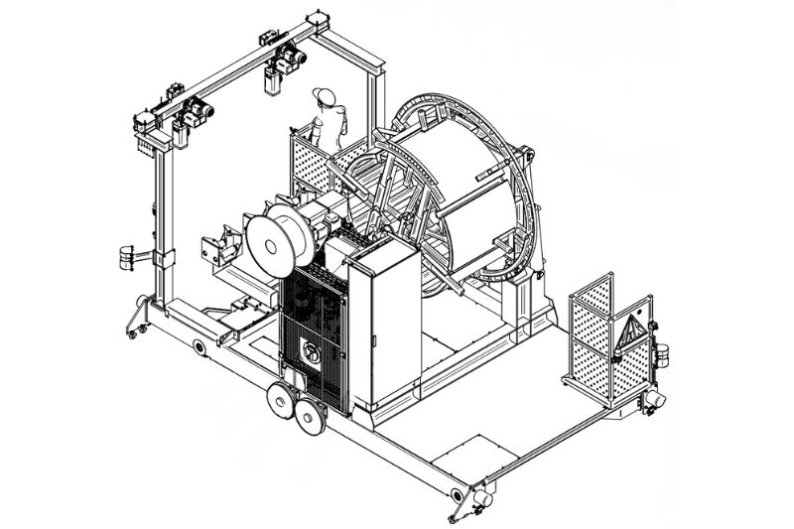 Zwijarka do zwojów cięgien stalowych