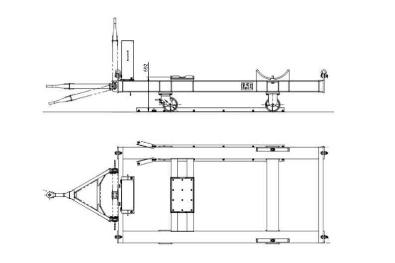 Wózek transportowy do zespołów napędowych