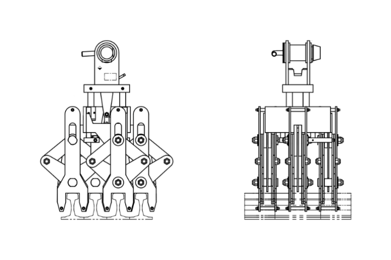 Uchwyt do transportu pakietów szyn