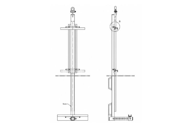Lifting beam for door transport