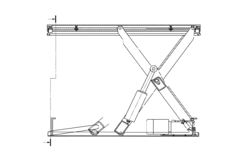 Dźwignik nożycowy hydrauliczny