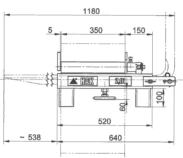 Special grab for forklift-mounted coils