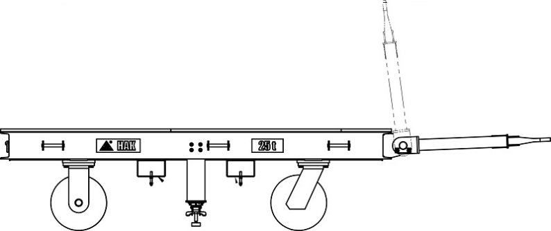 Wóz transportowy z dyszlem 25t