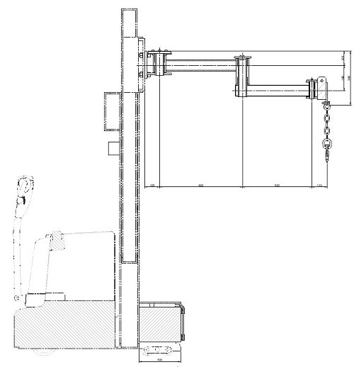 Wózek elektryczny podnośnikowy do montażu form wtryskowych Q=100kg